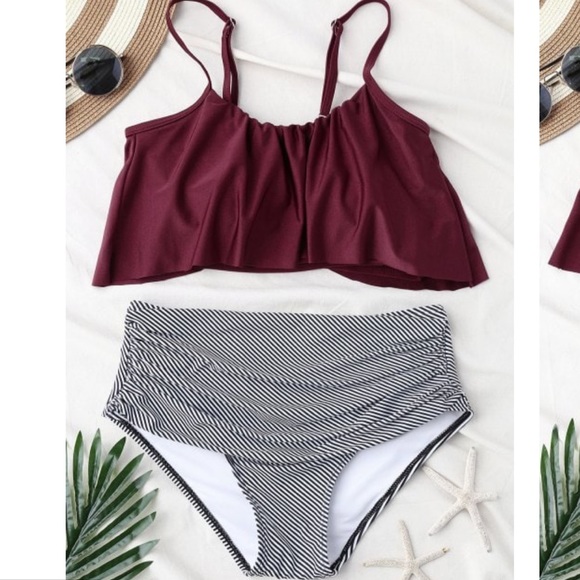 high waist bikini zaful